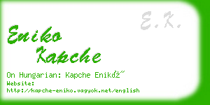 eniko kapche business card